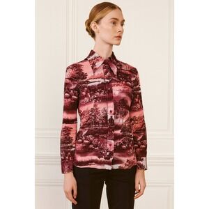 Loubella Extendables Blouse Vintage‎  Tropical Timeless Classic SZ 6/7